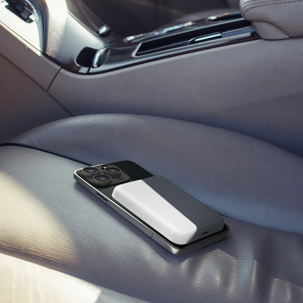 Wozinsky WRW349YWS 10000 mAh Magnetic Power Bank – baltos spalvos