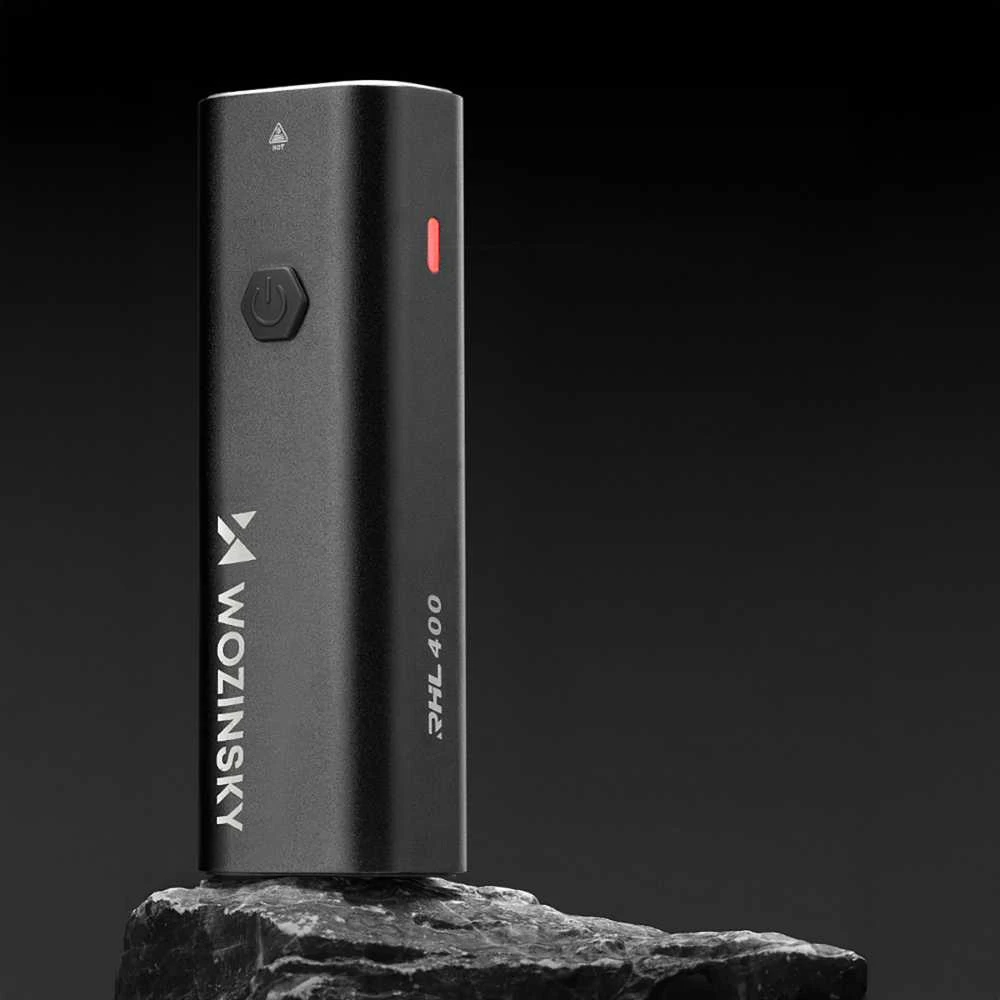 Rinkinys lampek rowerowych Wozinsky WSBLB2 przednia (400 lm) USB-C i tylna USB micro - juoda