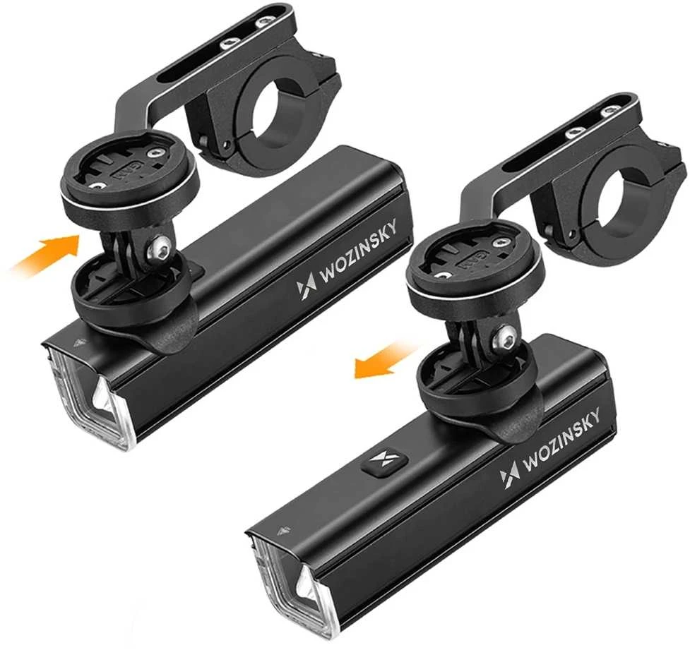 Wozinsky WSBLB3 priekinis (1000 lm) ir galinis USB-C dviračio žibintų komplektas – juodas