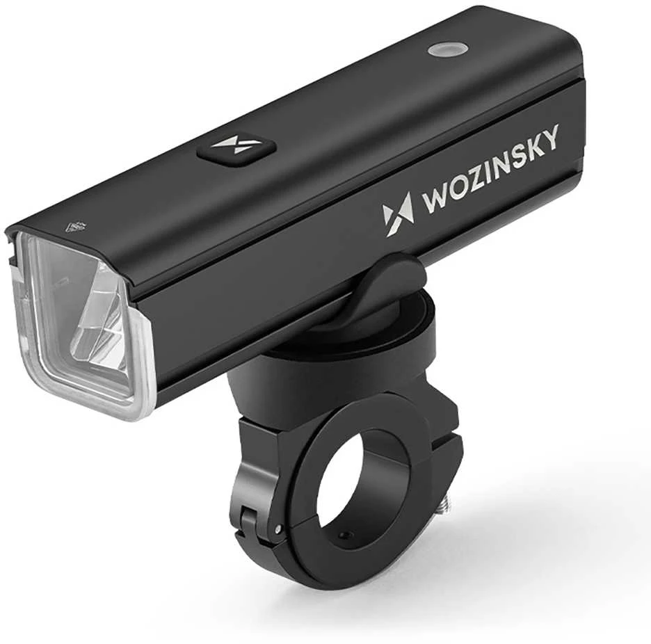 Wozinsky WSBLB3 priekinis (1000 lm) ir galinis USB-C dviračio žibintų komplektas – juodas