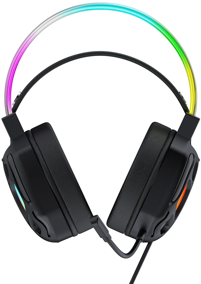 Wozinsky WSG-1118 Ausinės su laidu Žaidimams su mikrofonu ir RGB Backlight - Juodas