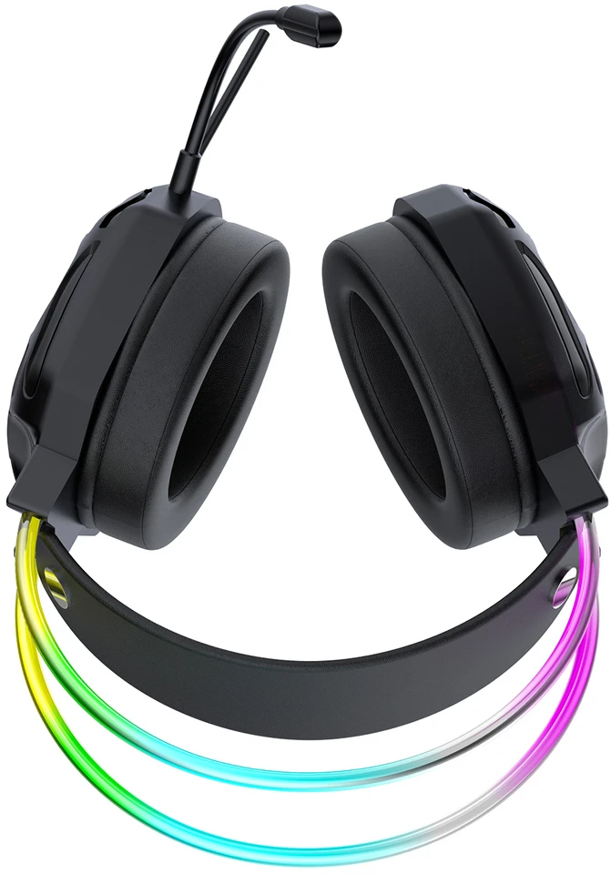 Wozinsky WSG-1118 Ausinės su laidu Žaidimams su mikrofonu ir RGB Backlight - Juodas