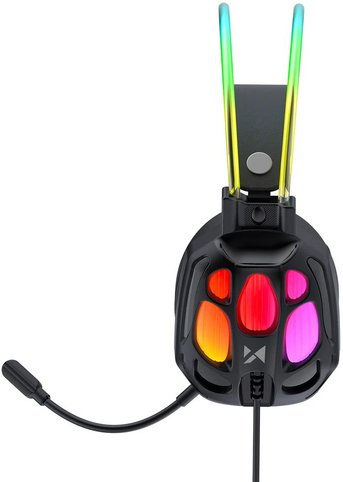 Wozinsky WSG-1118 Ausinės su laidu Žaidimams su mikrofonu ir RGB Backlight - Juodas