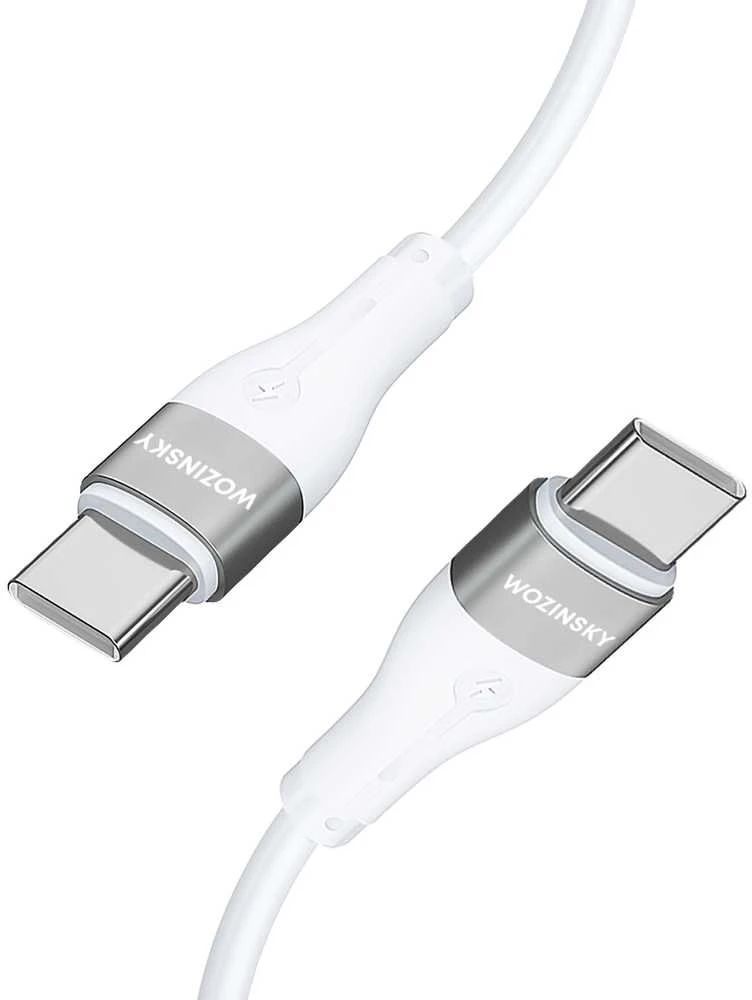 Wozinsky WSTCC2 USB-C / USB-C PD 65W laidas 2 m - baltas
