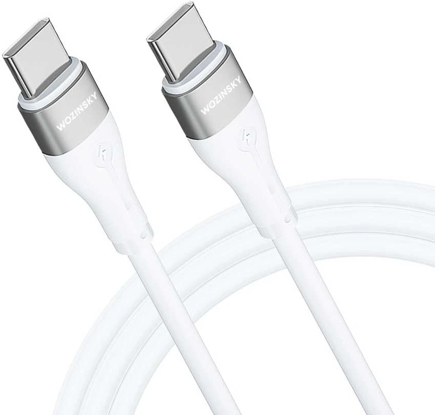 Wozinsky WSTCC2 USB-C / USB-C PD 65W laidas 2 m - baltas