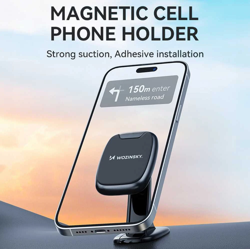 Wozinsky WUMTD magnetinis telefono laikiklis car dashboard – juodos spalvos
