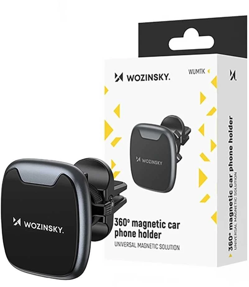Wozinsky WUMTK magnetinis telefono laikiklis automobiliui air vent – juodos spalvos