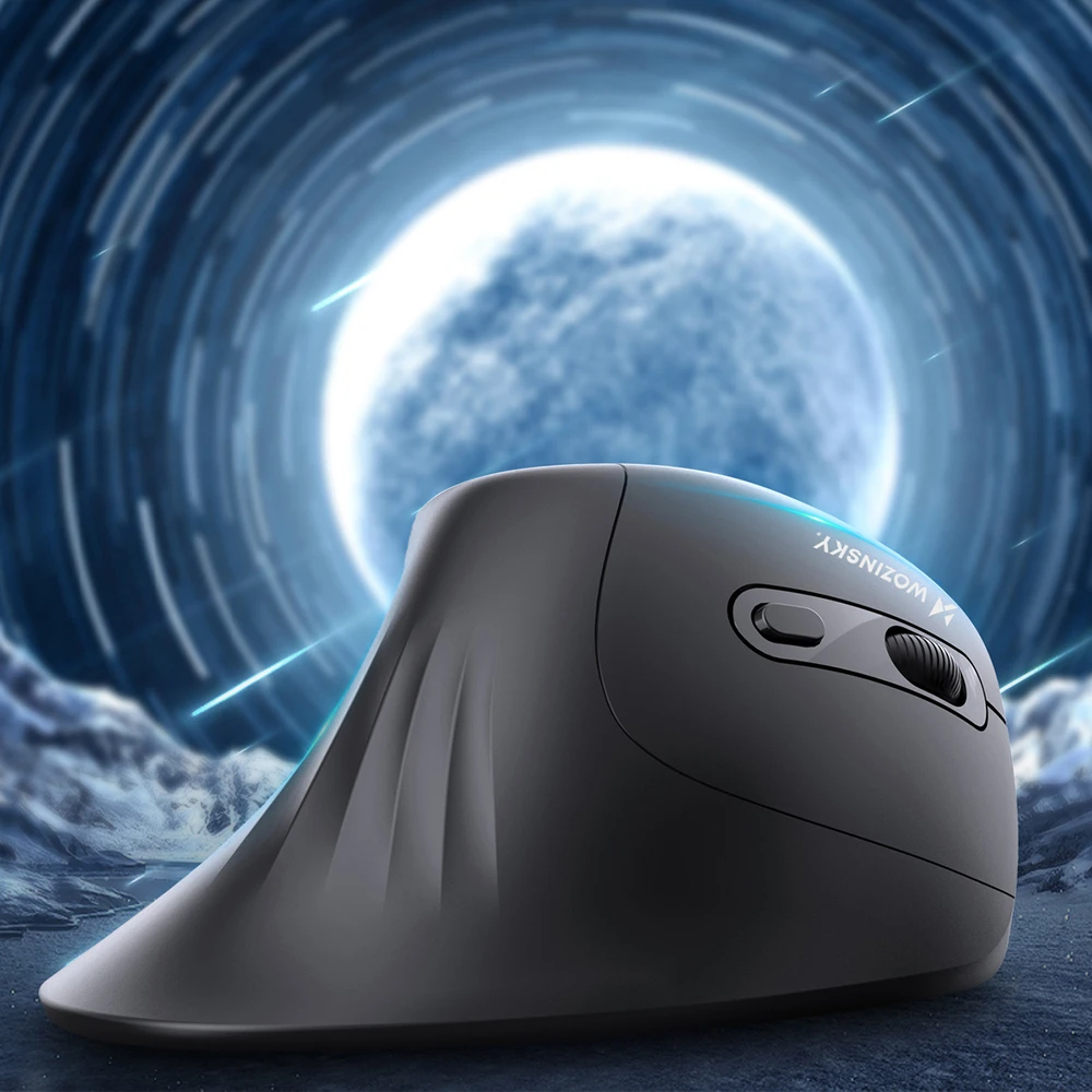 Wozinsky WWM-1076 belaidė vertikali ergonominė pelė 3600 DPI - Juodas