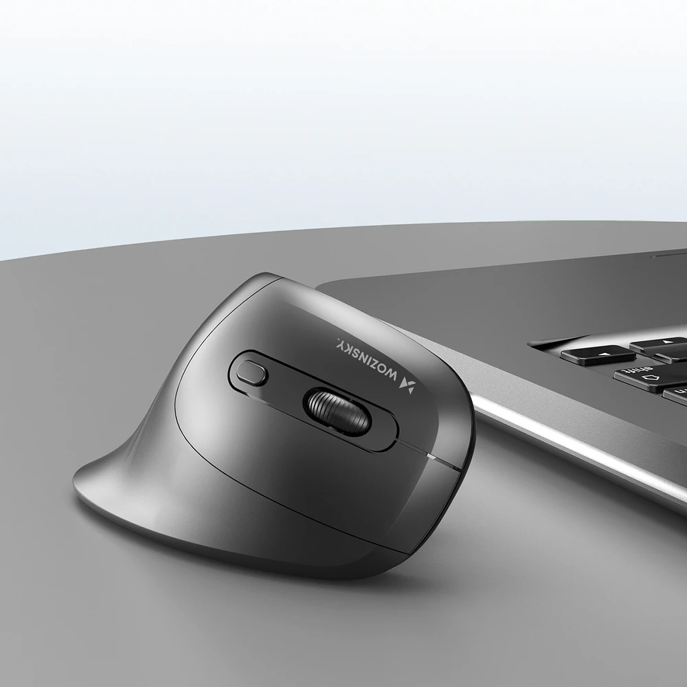 Wozinsky WWM-1076 belaidė vertikali ergonominė pelė 3600 DPI - Juodas