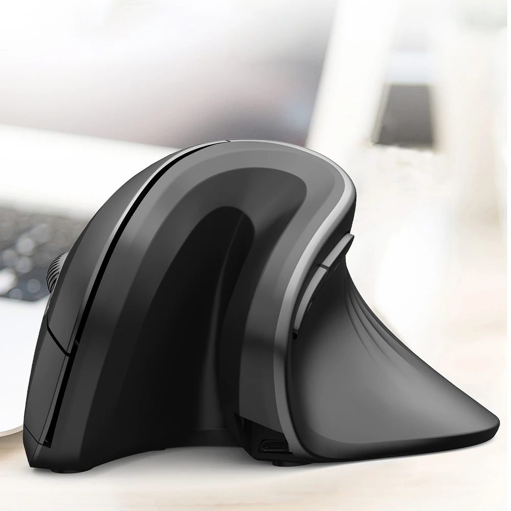 Wozinsky WWM-1076 belaidė vertikali ergonominė pelė 3600 DPI - Juodas