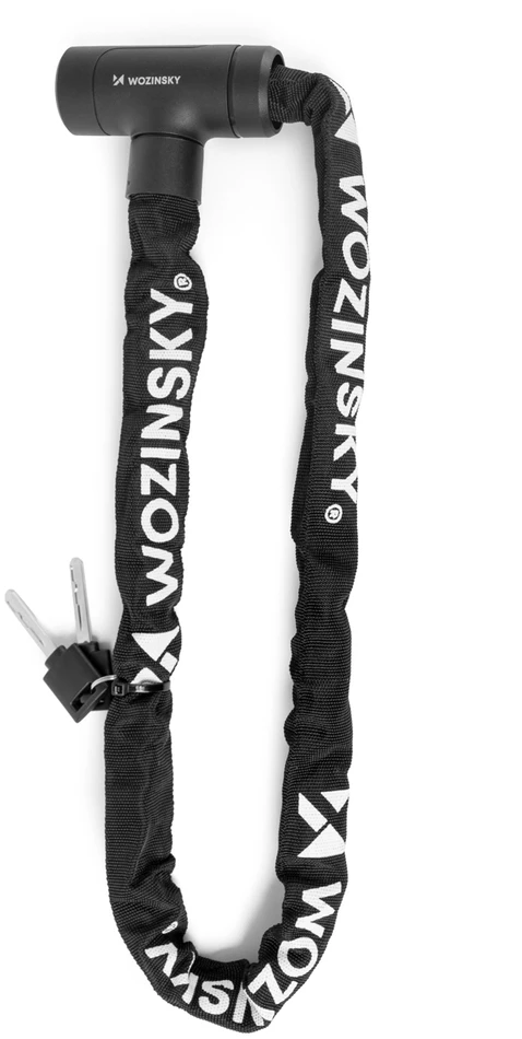 Wozinsky WZR-K2 Keyed Chain Bicycle Lock - Juodas