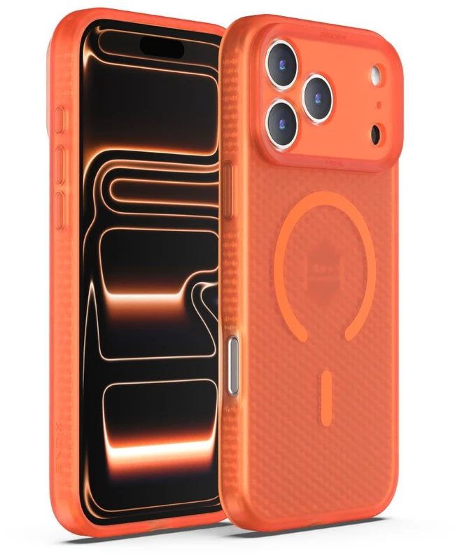 Dėklas X-ONE Dropguard 3S Shock Dominator compatible with MagSafe for iPhone 17 Pro Max oranžinis