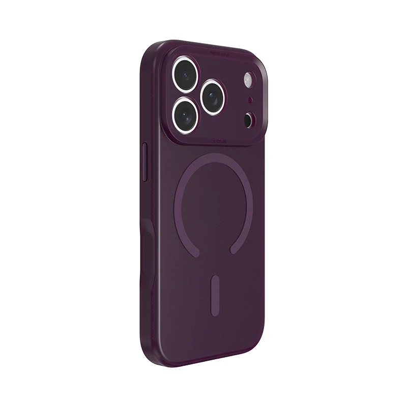 Dėklas X-ONE Dropguard 3S Shock Dominator compatible with MagSafe for iPhone 18 Pro / 17 Pro dark cherry