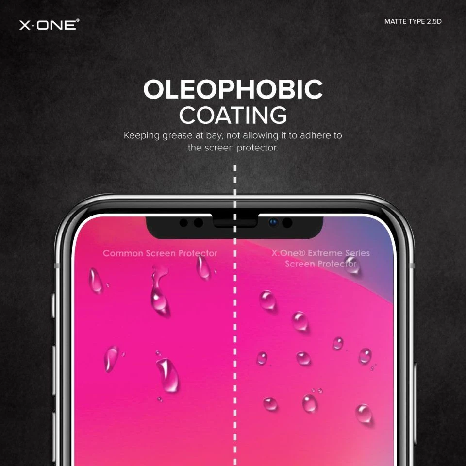 X-ONE Full Cover Extra Strong Matte – skirtas iPhone 15 Pro Max grūdintas stiklas 9H
