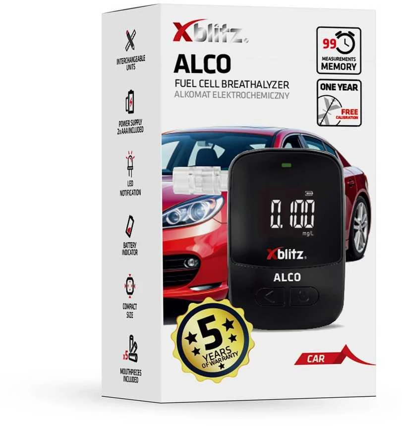 Xblitz Alco alkotesteris su pakuote