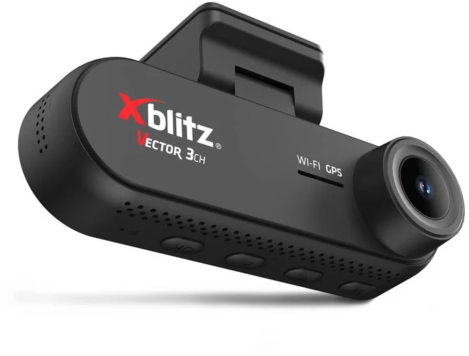 XBLITZ VECTOR 3CH 3-CHANNEL DVR WITH REARVIEW CAMERA, Wi-Fi, AND GPS