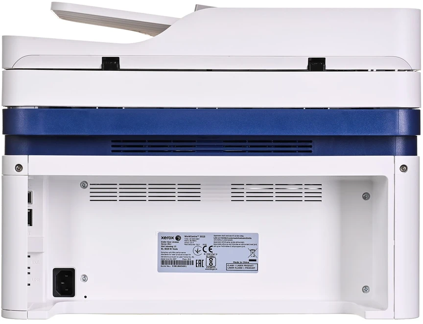 Spausdintuvas Xerox WorkCentre 3025NI, A4, kopijavimas / spausdinimas / nuskaitymas / faksas, ADF, 20 ppm, 15 000 mėn., 128 Mb, 8,5 sek., 150 lapų, USB 2.0, WiFi, Tinklinis