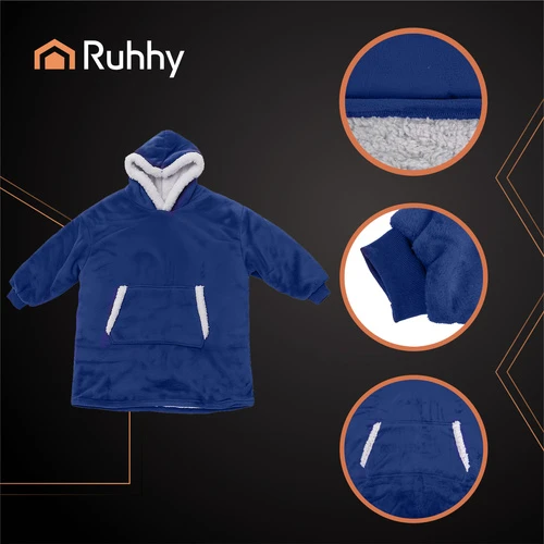 XXL sweatshirt - navy mėlynas blanket Ruhhy 26147