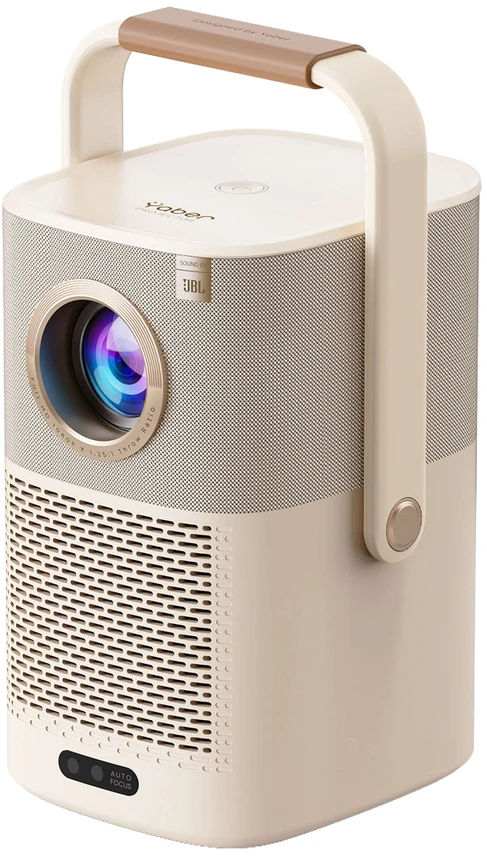 Projektorius YABER T2 Plus Google TV, projector 1080p, JBL repro, 450 ANSI lumens, beige