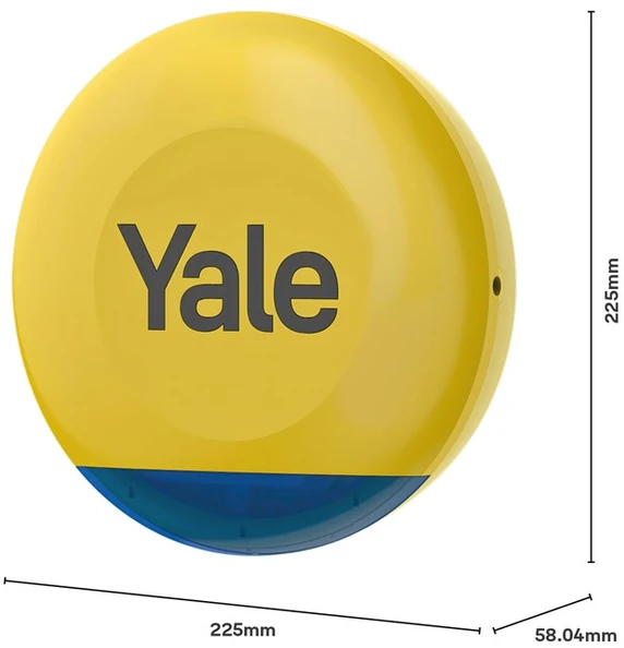 „Yale“ išmaniosios signalizacijos pradinis rinkinys, 6 elementai - Valdymo blokas, Sirena, Klaviatūra, Nuotolinio valdymo pultas, Judesio jutiklis, Langų/durų jutiklis