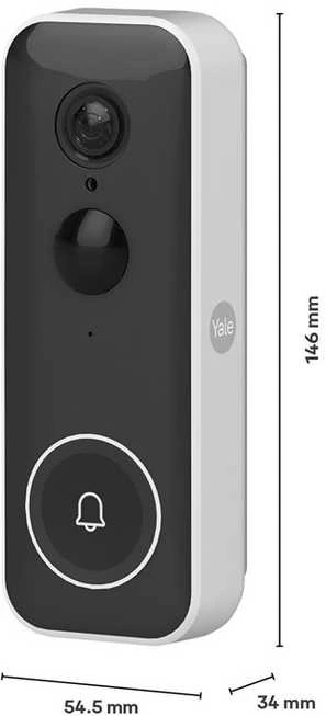 Yale SV-VDB-1A-W doorbell chime Juodas, Baltas