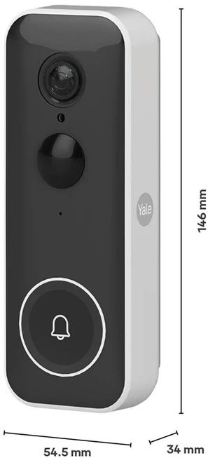 Yale SV-VDB-1A-W doorbell chime Juodas, Baltas
