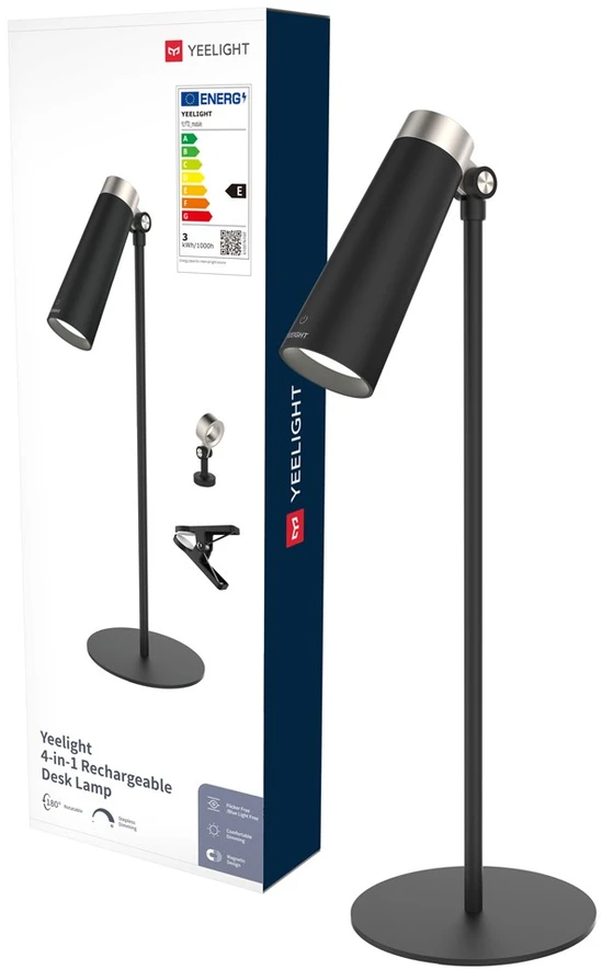 Yeelight 4-in-1 Rechargeable Desk Lamp, Juodas - stalinis šviestuvas