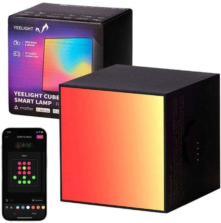 Yeelight | „Cube“ išmaniosios lempos skydelio išplėtimas | 12 W | 60 000 val. | Belaidis | 100–240 V