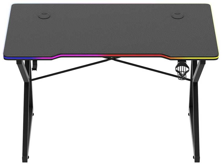 Žaidimų stalas „Huzaro Hero 1.7 RGB“, juodas