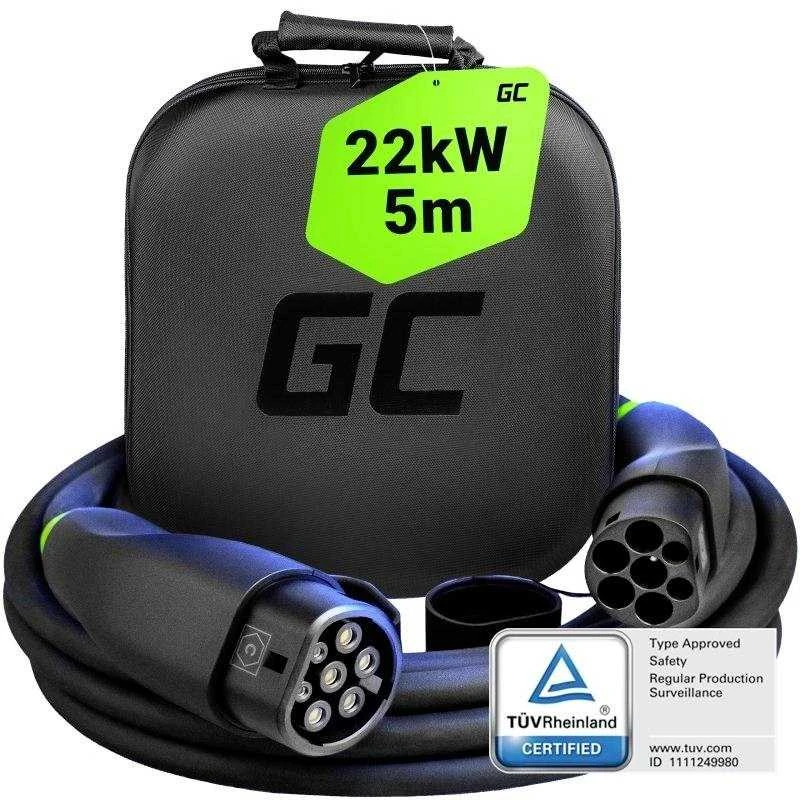 Green Cell Žalias Cell Žalias CELL kabelis EV GC Snap 22kW 5m Type 2