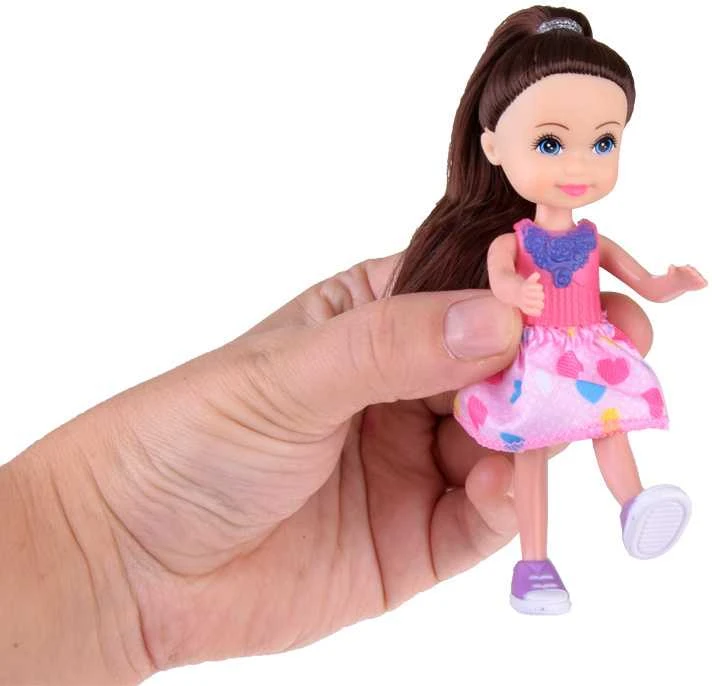 Jokomisiada Žavingos mini lėlės, su kuriomis galima žaisti. Lėlė 12 cm, 6 vnt. ZA4755