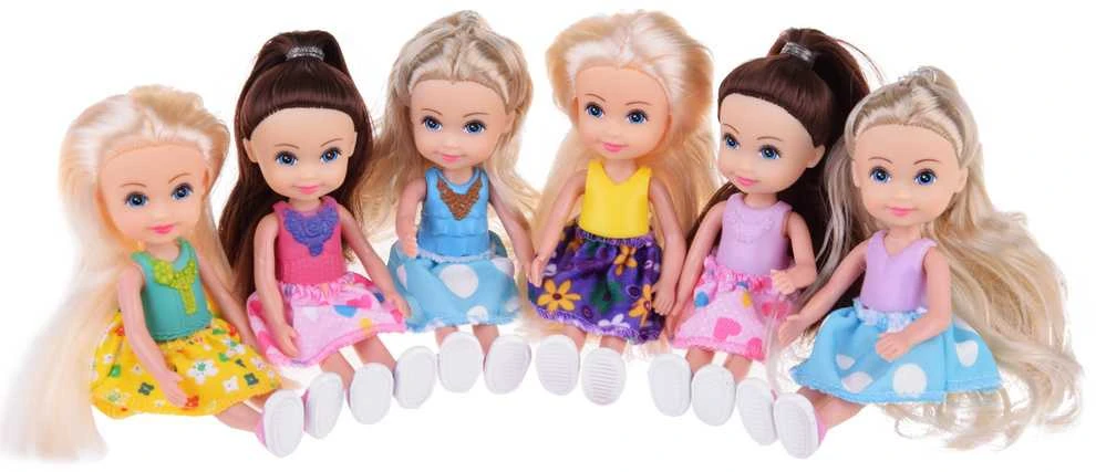 Jokomisiada Žavingos mini lėlės, su kuriomis galima žaisti. Lėlė 12 cm, 6 vnt. ZA4755