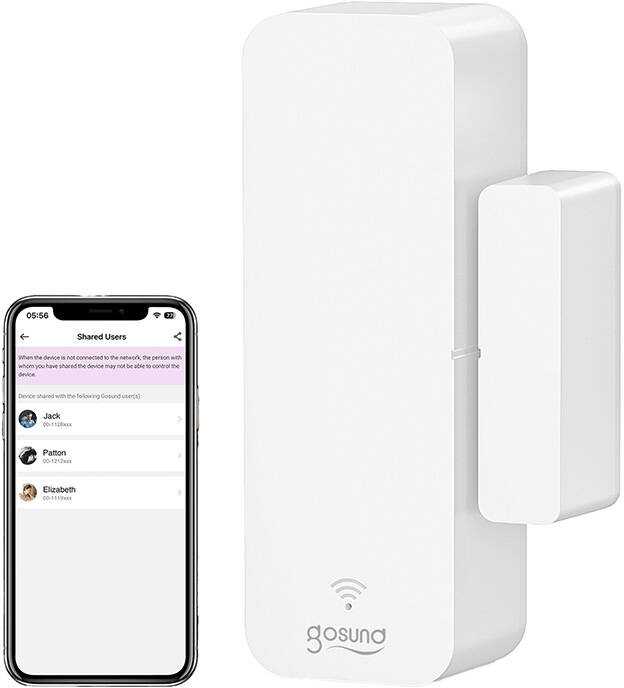Zigbee Gosund ST18 išmanusis durų ir langų atidarymo jutiklis Tuya