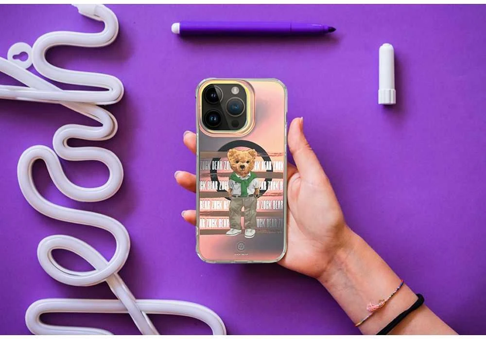 ZUCK BEAR dėklas CALIFORNIA COOL MAG suderinamas su MagSafe, skirtas IPHONE 15 Pro Max marškiniams