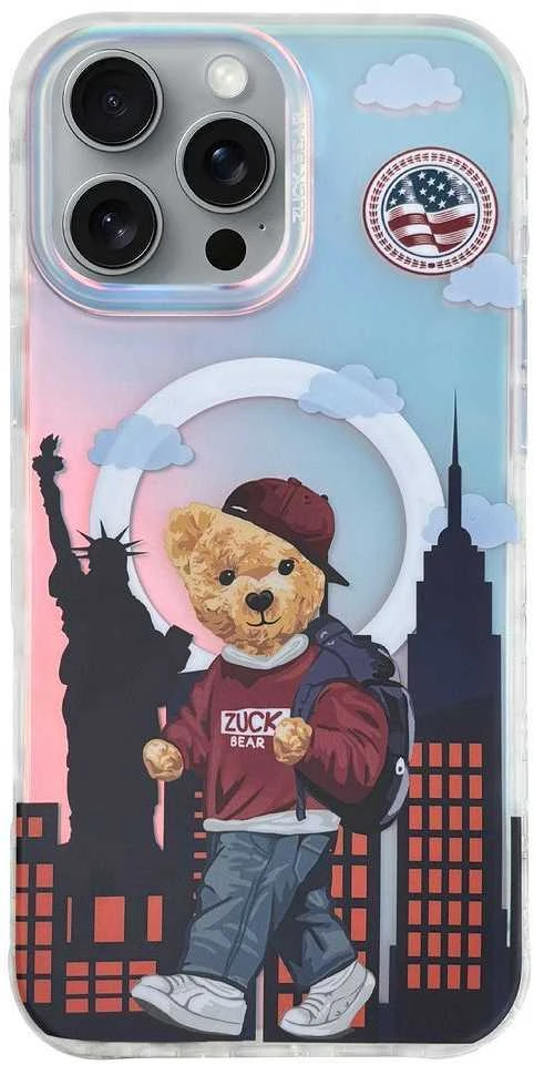 New York ZUCK BEAR dėklas DARNELL FROSTED LASER suderinamas su MagSafe, skirtas IPHONE 16 Pro Max, Niujorkas