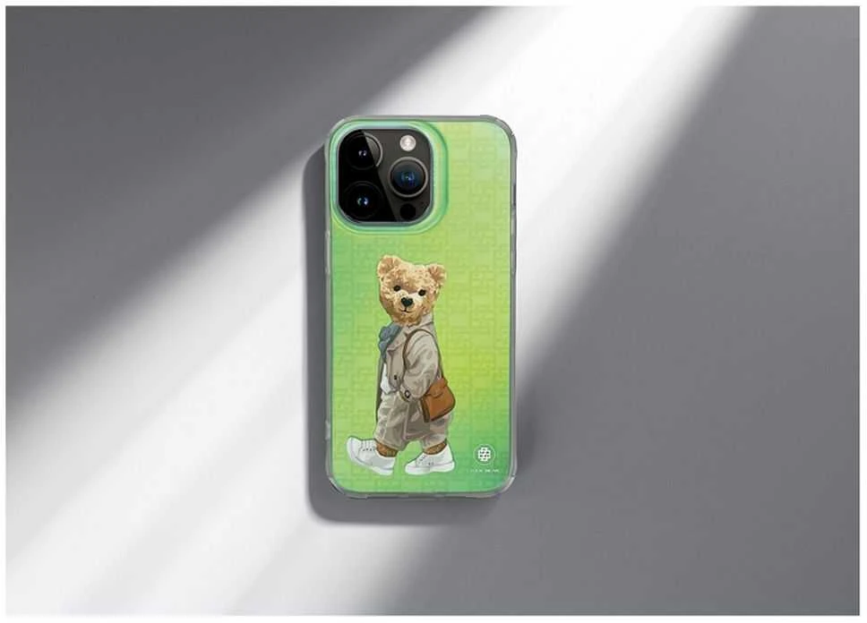 ZUCK BEAR dėklas FRENCH RIVIERA, skirtas IPHONE 15 Pro, Monako blizgučiai
