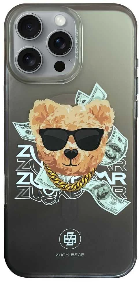 ZUCK BEAR dėklas HAROLD MAG suderinamas su MagSafe, skirtas IPHONE 16 juodas