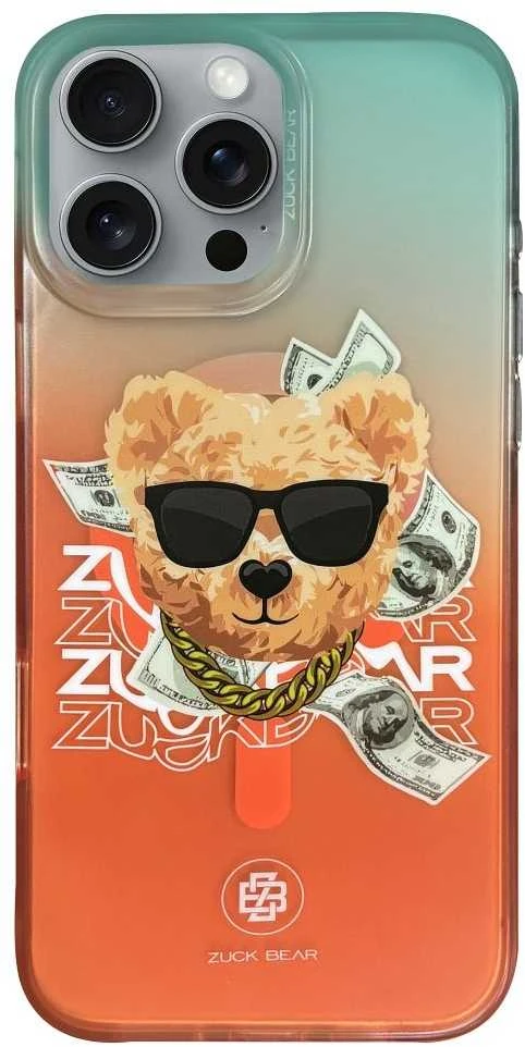 Oranžinis ZUCK BEAR dėklas HAROLD MAG, suderinamas su MagSafe, skirtas IPHONE 16, oranžinis