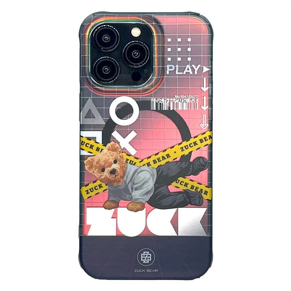 ZUCK BEAR dėklas NEW YORK NEVER SLEEPS MAG suderinamas su MagSafe, skirtas IPHONE 15 Pro Max queens spark