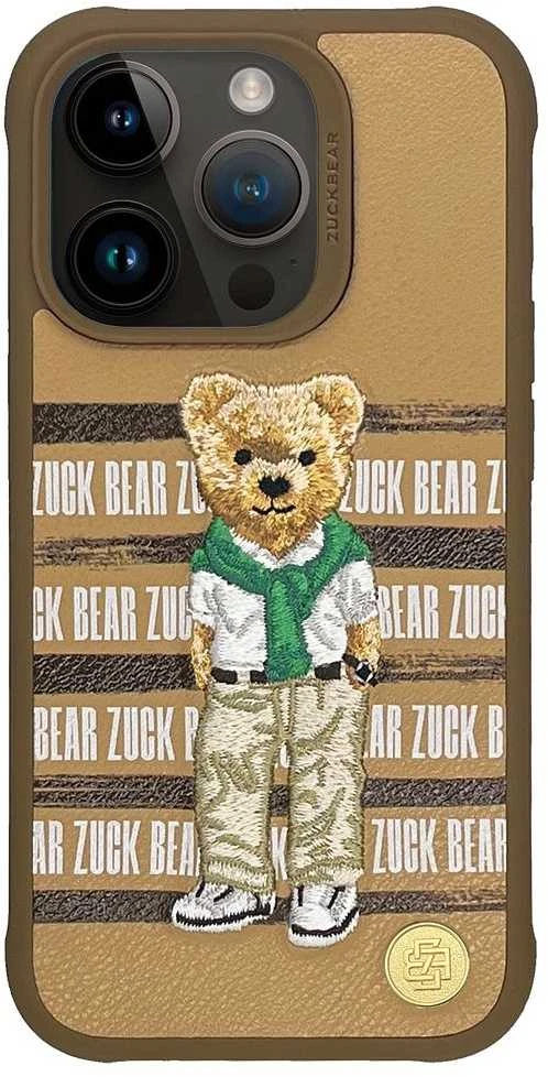 MyScreen ZUCK BEAR dėklas SAN FRANCISCO FORTUNE, skirtas IPHONE 15 Pro Max auksiniam meškinui