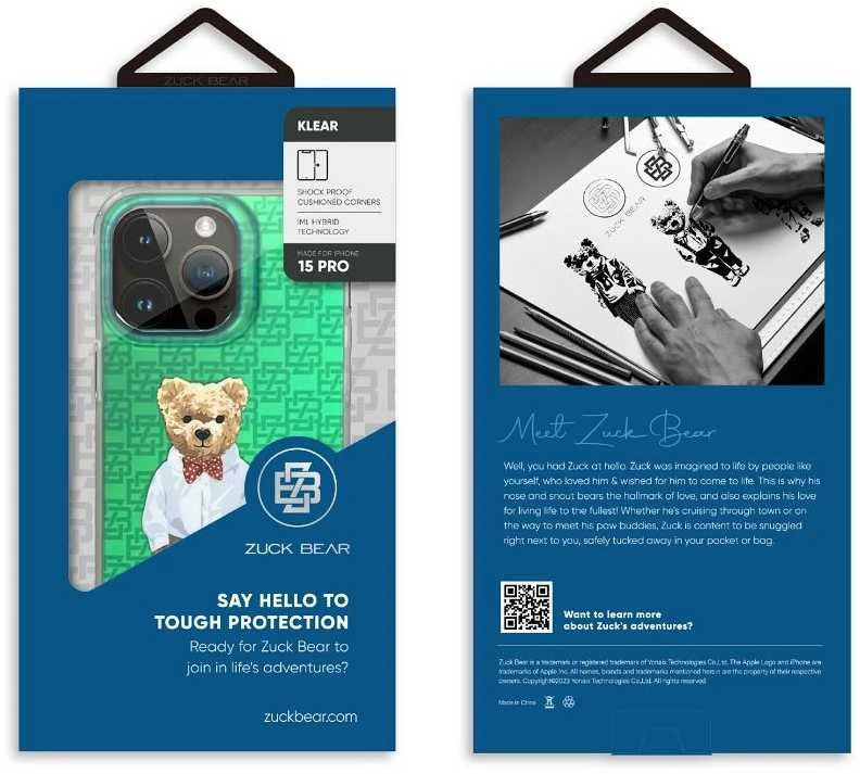 Inne ZUCK BEAR dėklas FRENCH RIVIERA, skirtas IPHONE 15 Pro Max cannes breeze
