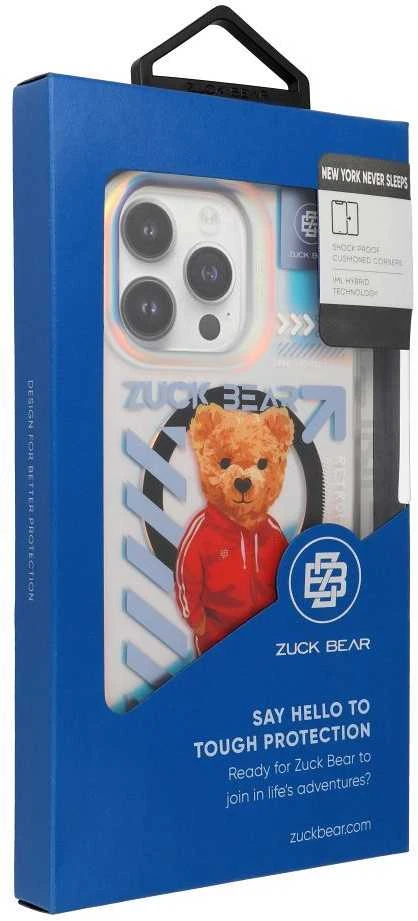 Inne ZUCK BEAR dėklas NEW YORK NEVER SLEEPS MAG suderinamas su MagSafe, skirtas IPHONE 15 Pro Max Brooklyn Baller
