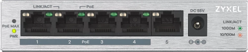 ZYXEL GS1005-HP 5 prievadų GbE nevaldomas PoE jungiklis