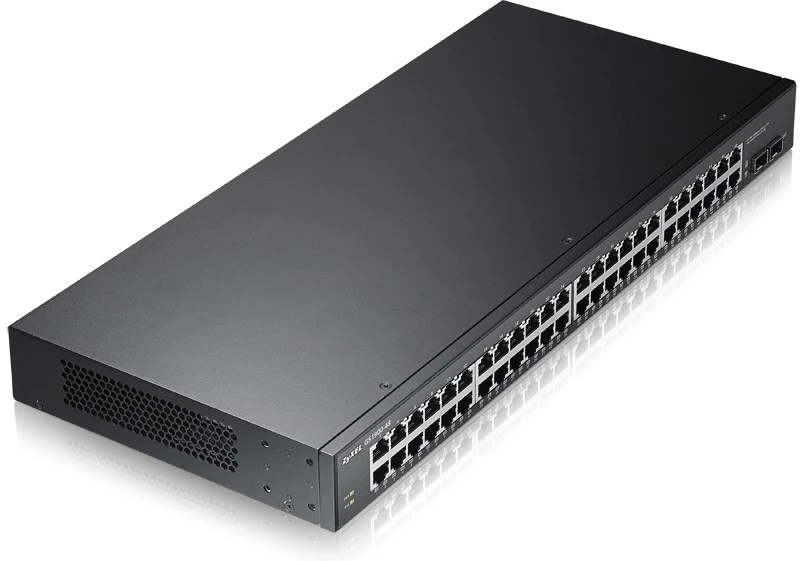 Šakotuvas ZYXEL GS1900-48 V2, 48-PORT GBE L2 SMART SWITCH, RACKMOUNT (5Y WARRANTY)