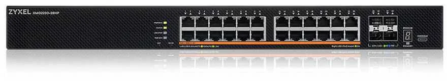 Šakotuvas Zyxel XMG2230-28HP Valdomas L2/L3 2.5G Ethernet (100/1000/2500) Maitinimas per Ethernet (PoE) 1U Juodas