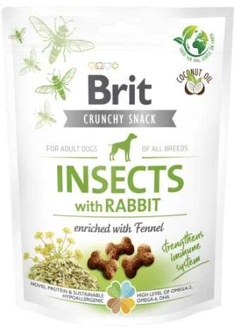 Brit Care Crunchy Cracker Insects & Rabbit skanėstai šunims, 200 g