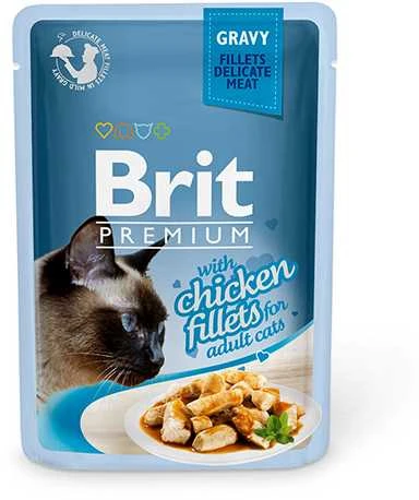 Brit Premium Delicate Fillets in Gravy su vištiena 85 g