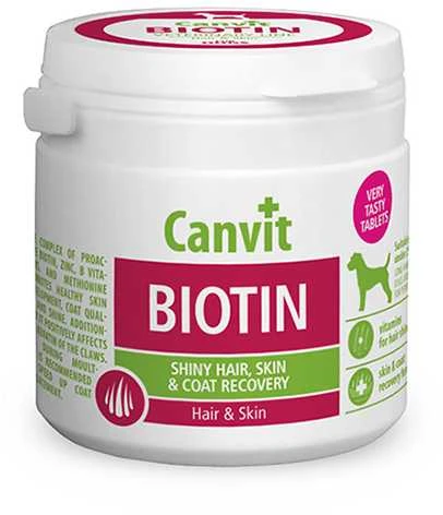 Canvit Dog Biotin tabletės šunims kailiui ir odai N100 100g