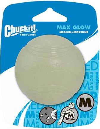 Chuckit! Max Glow tamsoje šviečiantis kamuoliukas šunims, 6 cm