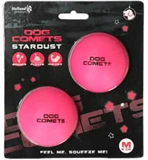 Dog Comets Stardust kamuoliukai šunims, rožiniai, 6 cm, 2 vnt